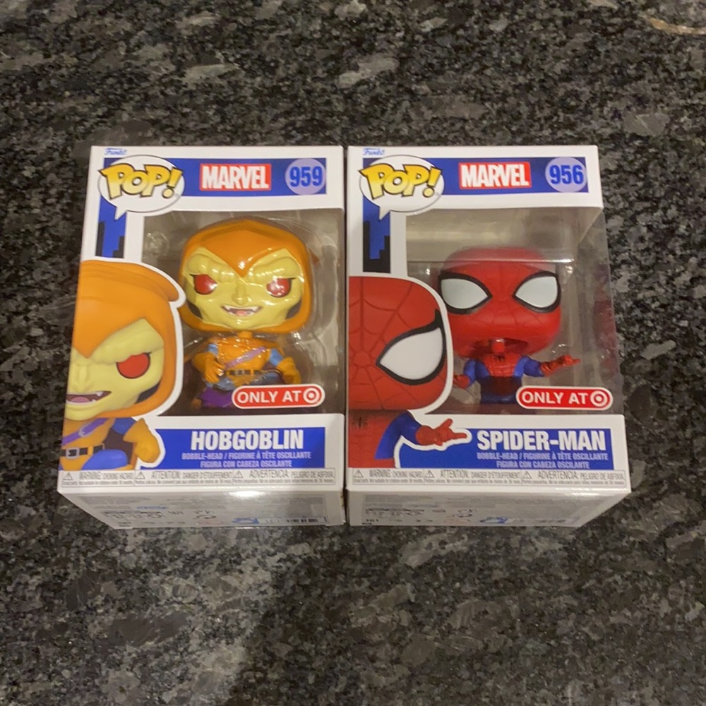 Spider-Man and Hobgoblin Funko Pops